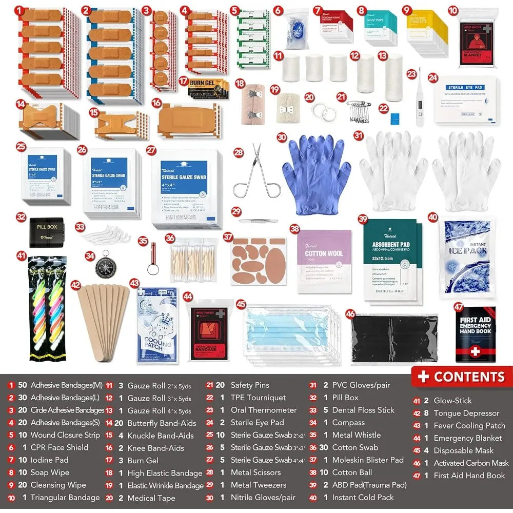 330pcs Premium Waterproof Medical Kit
